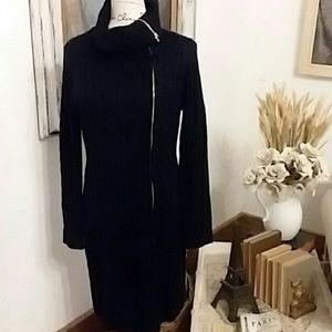 Calvin Klein Cable Knit Sweater Dress Sz Large